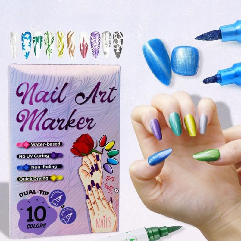 10 Stück Professionelle Feine Pinsel für Nagelmalerei für Experte Nagelkunst und Glatte Anwendung