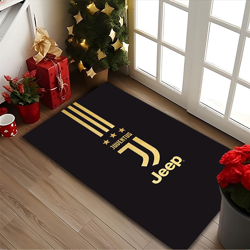 1pc Juventus Football Club Rug, Comfortable Printed Home Area Carpet, Cozy Office Chair Rug