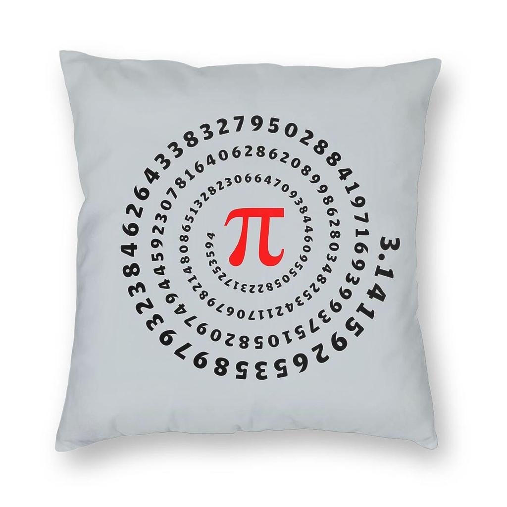 Pi Spiral Math Irrational Number Pillowcase Polyester Linen Velvet Printed Zip Decorative Pillow Case Bed Cushion Cover 45X45