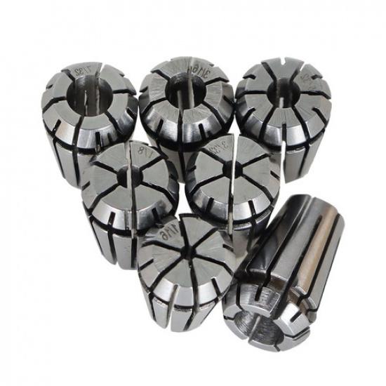 7 Pack 1/16"-1/4" ER11 Clip Spring Collet For CNC Milling Lathe Tool Workholding