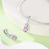 Original Copper Charms Luxury Pink Heart Cat Pendant Beads Fit Bracelet Diy Women Making Delicate Gift