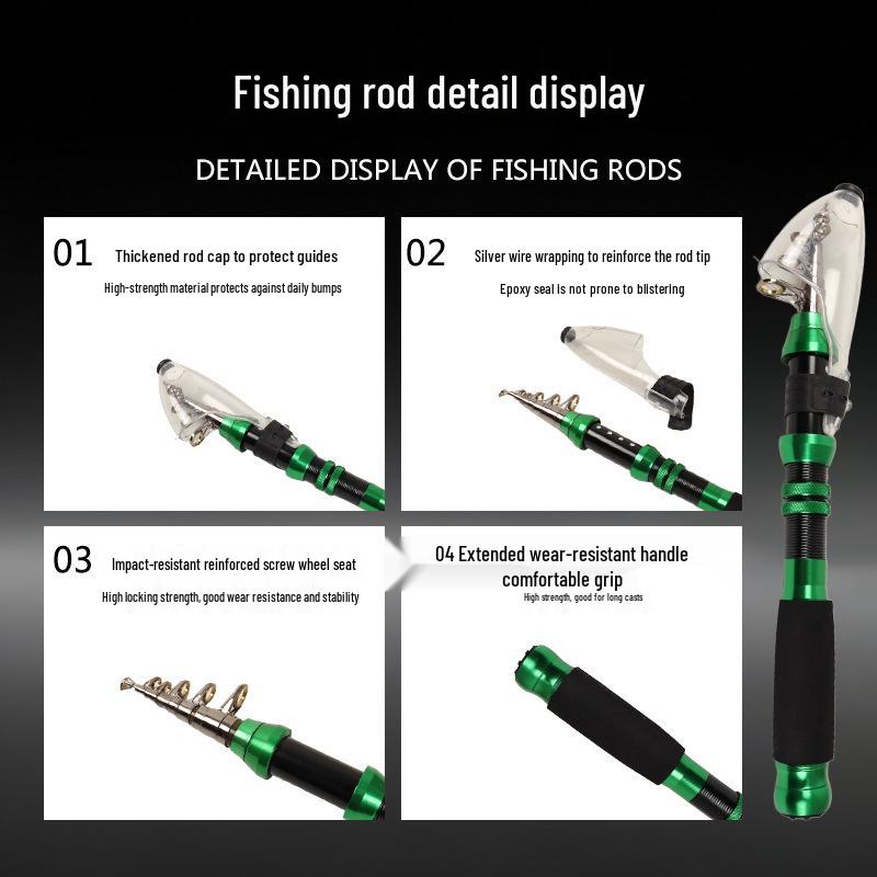 Carbon Telescopic Sea Fishing Rod for Long-Distance Casting, Winter, Ice, and Boat Fishing
