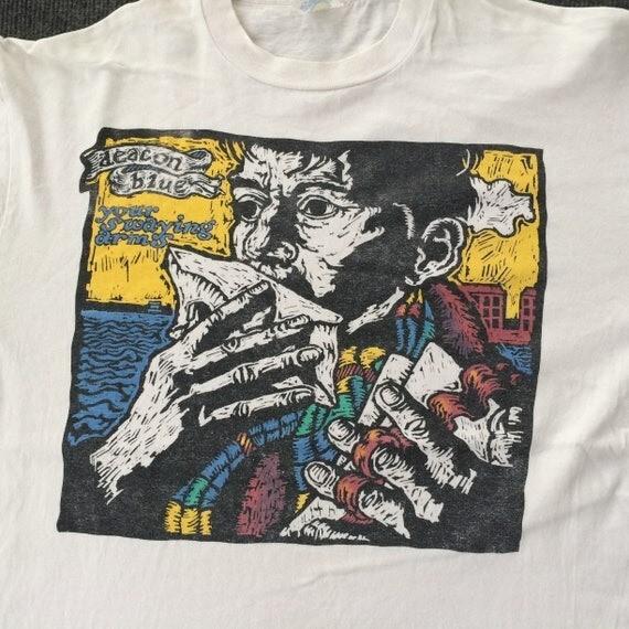 НОВИНКА Горячая Сине-Белая Футболка Хлопковая Полного Размера BT758 Унисекс XXXL