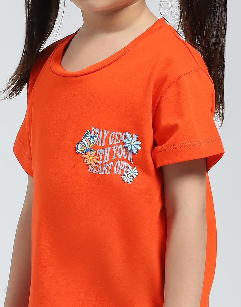 Monte Carlo Girls Half Sleeve Round Neck Top