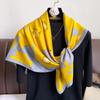 Lightweight 90x90cm Square Scarf Women Navy Style Sun Protection Silk-Like Feel Wear Chic Versatile Accessory