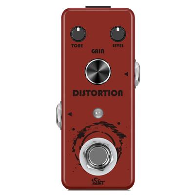 ISET Distortion Guitar Pedal Mini Single Guitar Effector for Electric Guitar Bass True Bypass (Distortion)