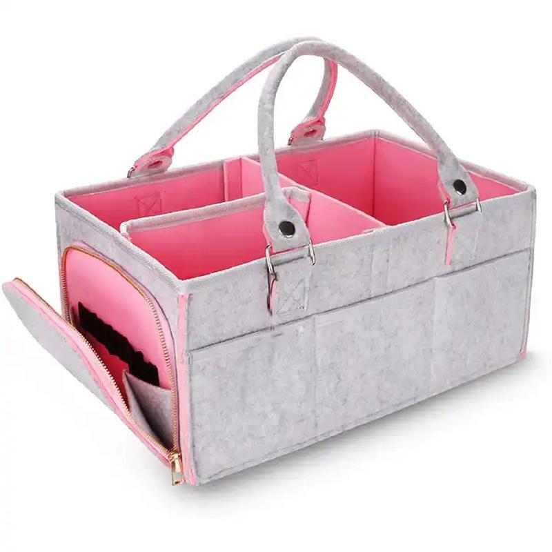 Handheld Felt Diaper Bag: Travel Baby Nappy Organizer & Mommy Bag