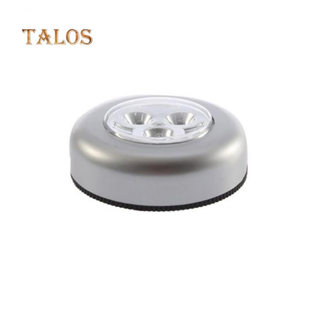 Mini Wall Night Light Kitchen Cabinet Closet Car 3 LED Wireless Push Touch Lamp Home Gadgets