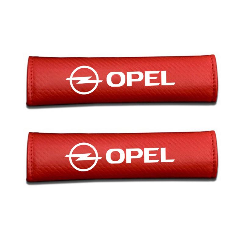 Car Interior Accessories Seat Belt Pads Carbon Fiber Seatbelt Shoulder Cover For Opel Corsa D Astra Insignia Mokka Adam Combo