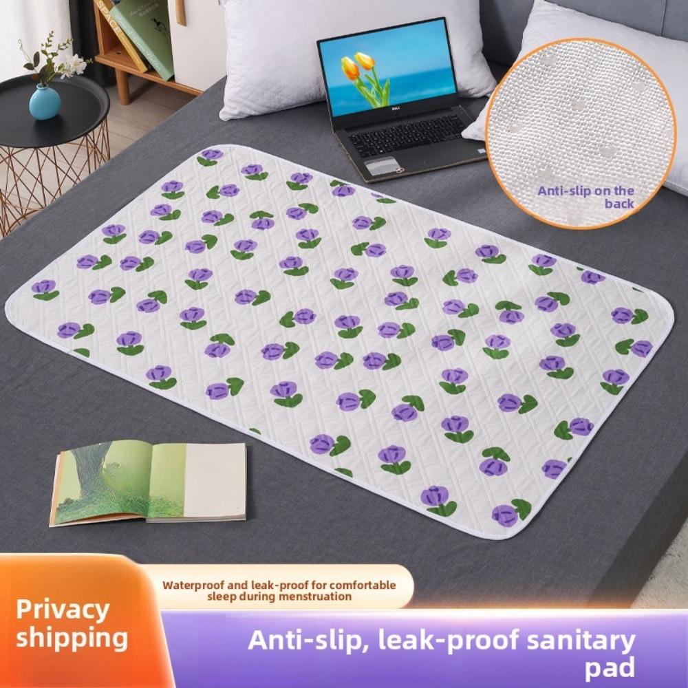 Washable Menstrual Pad Waterproof Anti Leakage Non Slip Mattress Pad Reusable Period Bed Pad for Girls Students Dormitory