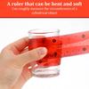 3Pcs Flexible Ruler, 12 Inch Translucent Plastic Rulers Shatterproof Bendy Rulers with Inches and Centimeters Soft Bendable Rulers for Kids Adults
