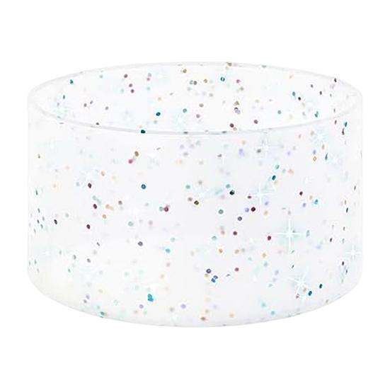 Silikonový návlek na kelímek s třpytkami, protiskluzový, tepelně izolační kryt, lehká podložka pod láhev na vodu pro tumbler