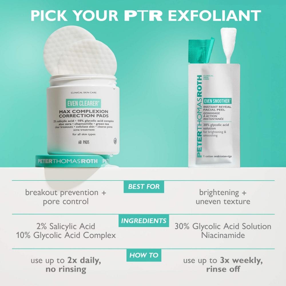 Peter Thomas Roth Even Smoother  Facial Peel Exfoliator Pack Of 8