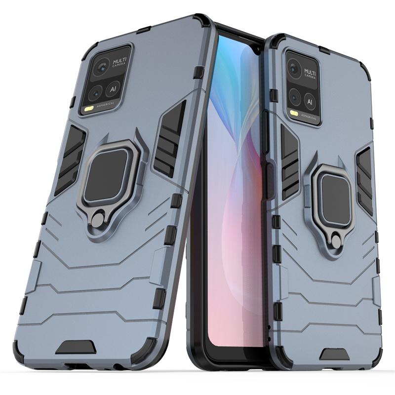 

For Vivo Y33S Case For Vivo Y33S Cover Back Phone Bumper Shockproof Full Hard Armor Magnetic Holder Cover For Vivo Y33S Fundas For Vivo Y33S