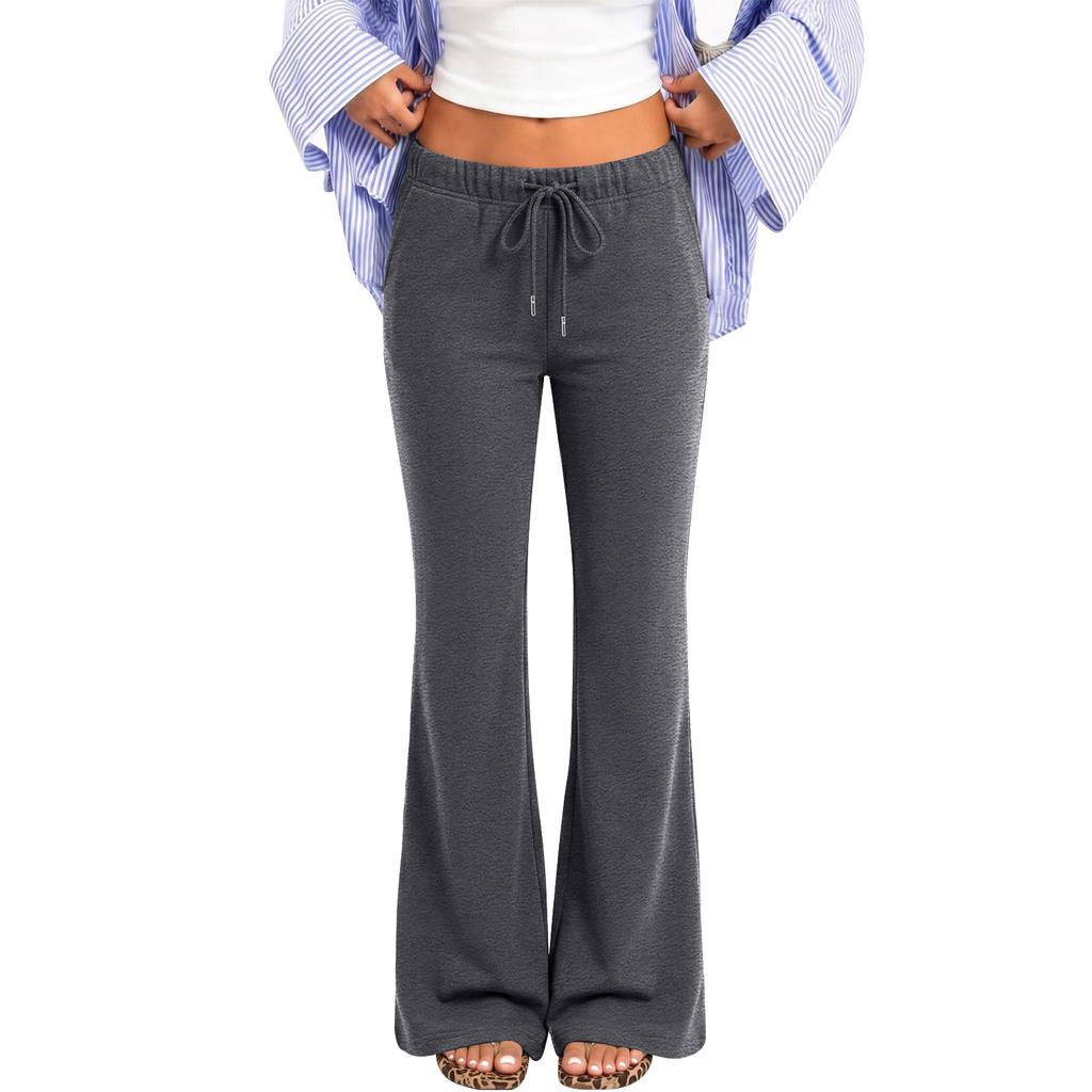 Women's Casual Lined Flared Wide Leg Sweatpants for Jogging and Lounging