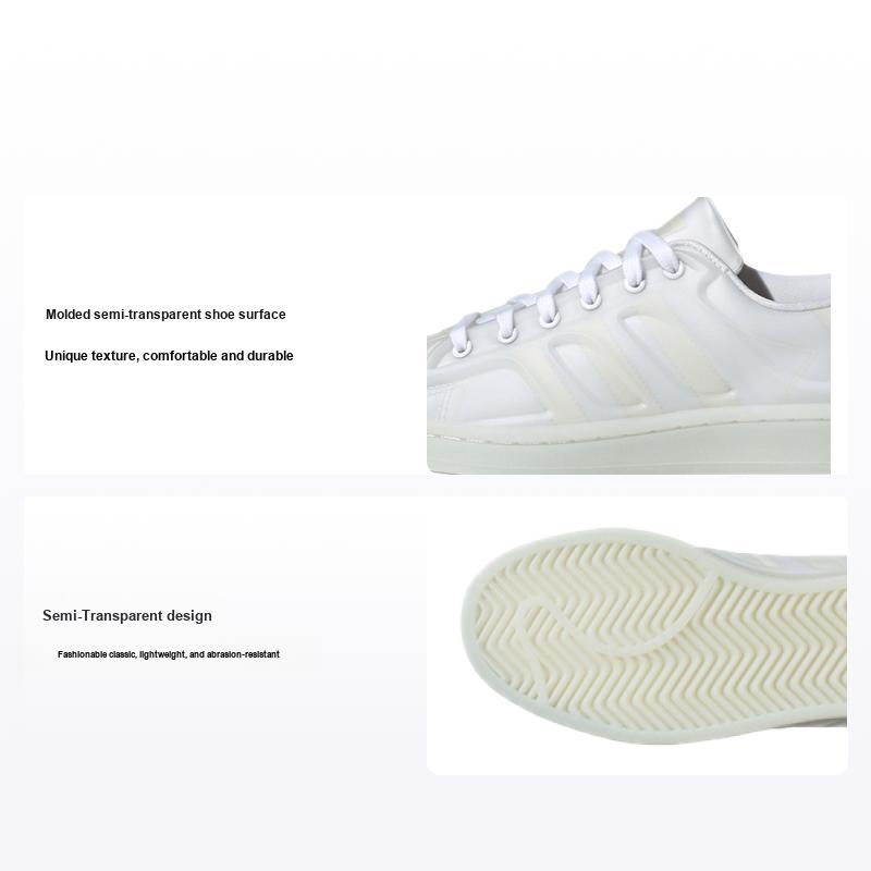 adidas Originals Superstar Futureshell Bequeme Lässige Low Top Kinder Skateschuhe Kinder Sneaker Bare-White H00834