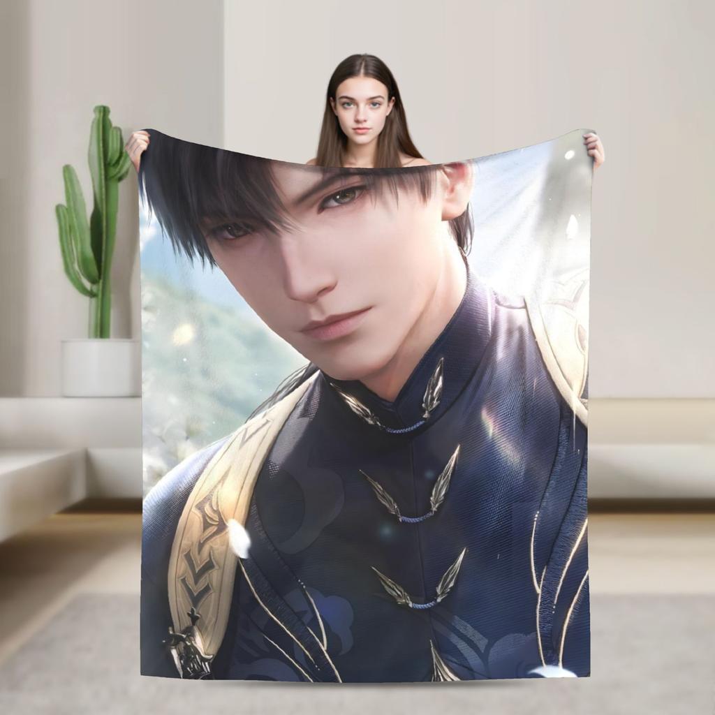Love And Deepspace Zayne Blankets Flannel Spring Autumn Multifunction Super Soft Throw Blankets for Sofa Bedroom Quilt