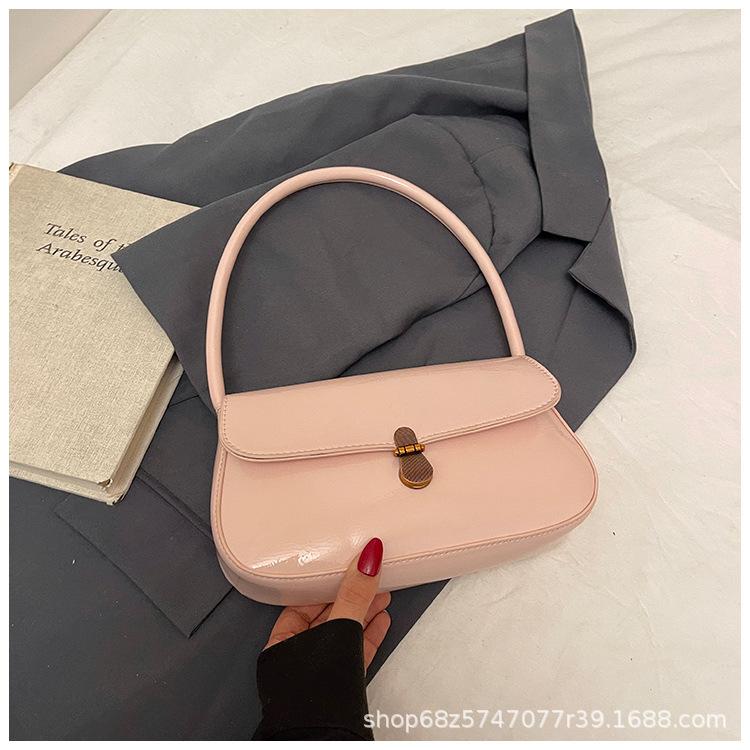 Retro Niche Baguette Bag Women's 2025 New Trendy Fashion Korean Internet Celebrity Armpit Bag One-shoulder Hand-held Commuter Bag