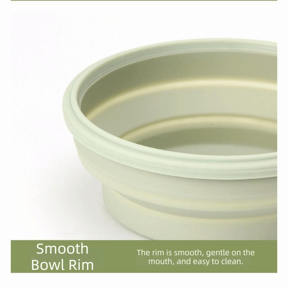 with Lids Portable Food Container Solid Colors Silicone Collapsible Bowl Outdoor