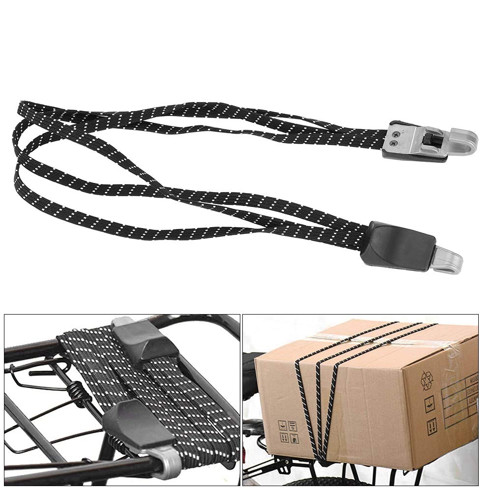 VGEBY Bicycle Luggage Rope, Cargo Bands, Elastic High Strength, Elastic Hook, Prevent Luggage Drop