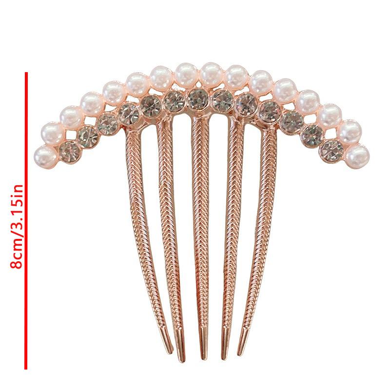 Exquisite and Eye-catching Fan-shaped Hairpin Paired with Water Diamonds To Create a Gorgeous Look and Unlock Elegant Hairstyles