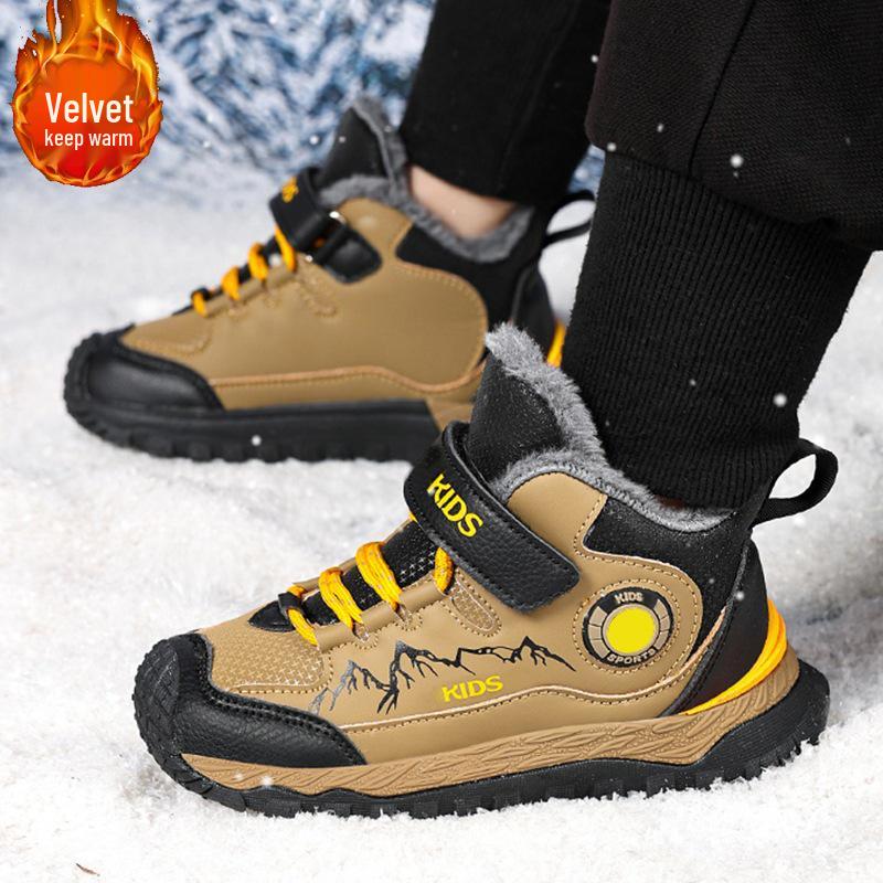 Outdoor Hiking Shoes for Older Children, Boys' Snow Boots, and Children's Cotton Shoes