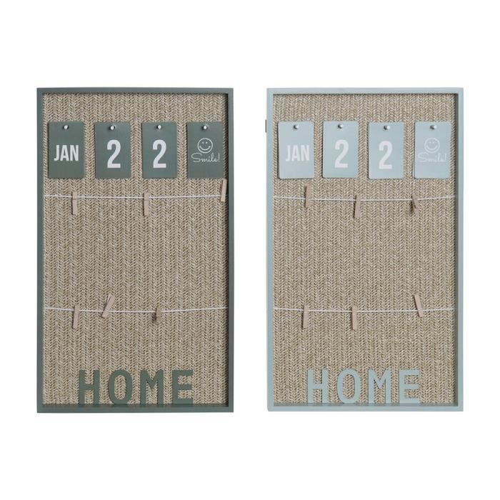 Organisateur - DKD Home Decor - PP Bois MDF - Vert - 2 pcs - 30 x 3 x 50 cm