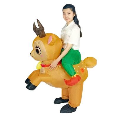 Aufblasbares Elch-Kostüm für Fahrradklingel-Maskerade und Weihnachtsfeier-Cosplay