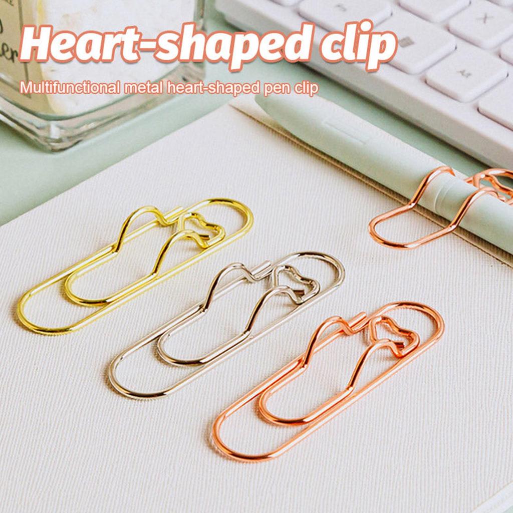 Metal Paper Clips 8Pcs Multi-functional Metal Paper Clips for Bookmark Photo Flipchart Memo Ticket Holder Stationery Supplies