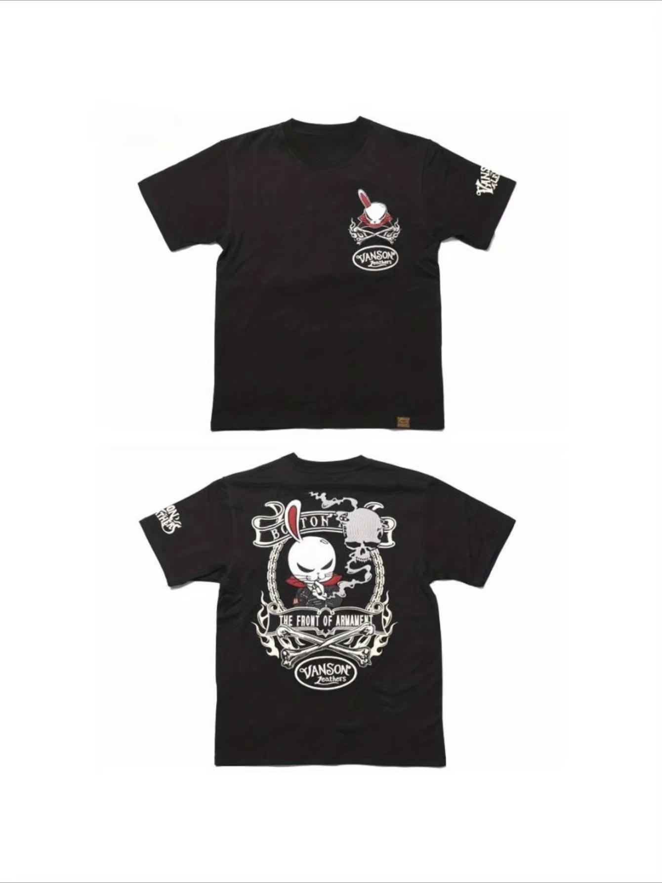 VANSON VANSON × closeworst collaboration T-shirt t.f.o.a Armed Front Smoked deslate Men s and Women Oversized Unisex Harajuku high quality 4XL