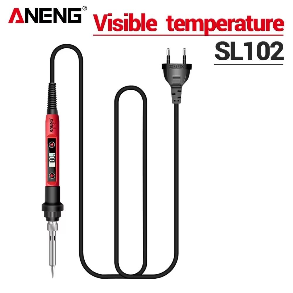 ANENG SL102 Soldering Iron Digital Adjustable Temperature 110V Plug Professional Portable Welding Repair Electric Tools Soldering Pen/soldering Gun