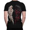 Tricou de vară creativ albastru cu imprimeu Aurora și cruce, gât rotund, la modă, confortabil, moale, respirabil, minimalist, zilnic, cu mânecă scurtă, pentru bărbat