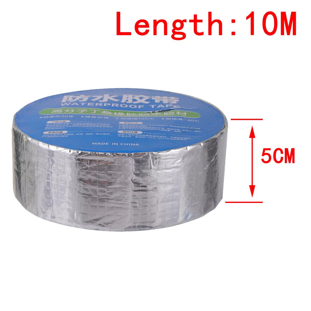 Cinta Impermeable de Butilo Engrosada con Papel de Aluminio Cinta de Sellado Fuerte de Goma Stop Fugas en Tuberías de Agua de Jardín Impermeable para Exteriores Fuga