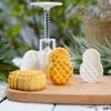 50g Plastic Material Mooncake Moulds Mooncake Stamps Cute Pineapple Shaped DIY Mooncake Gadgets for Mid-Autumn Festival