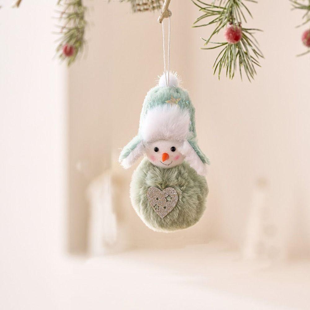 Xmas Ornament Plush Doll Pendant Snowman Christmas Tree Pendant Home Decoration