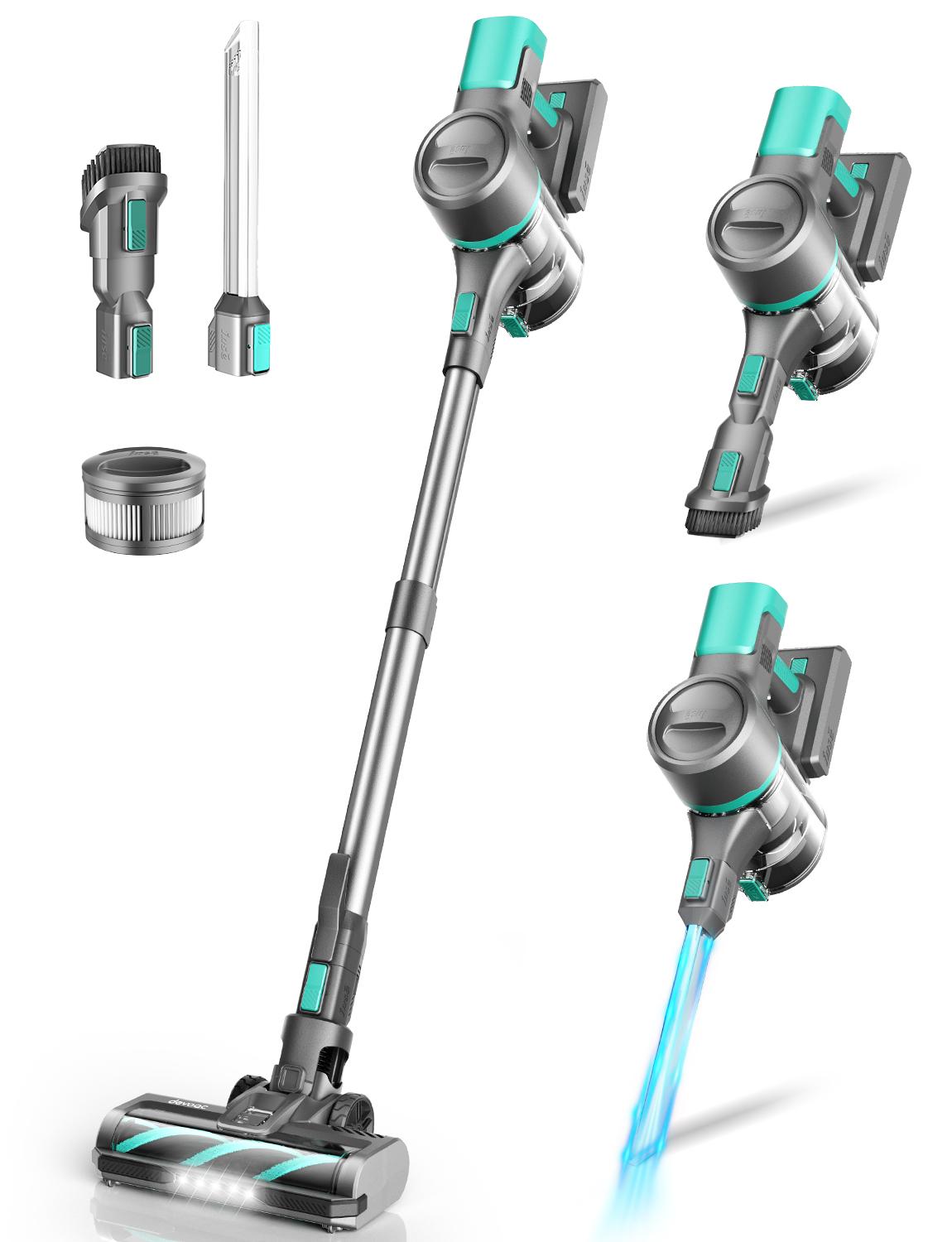 

Беспроводной пылесос DEVOAC S10K, мощность всасывания 28 кПа, 3 режима, ручной пылесос для ковров, шерсти домашних животных, твердых полов us чёрный