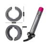 Dyson Curling Iron Accessories: Curling Tube, Wind Nozzle, Pre-Styling Diffuser, Comb, & Styling Tool.