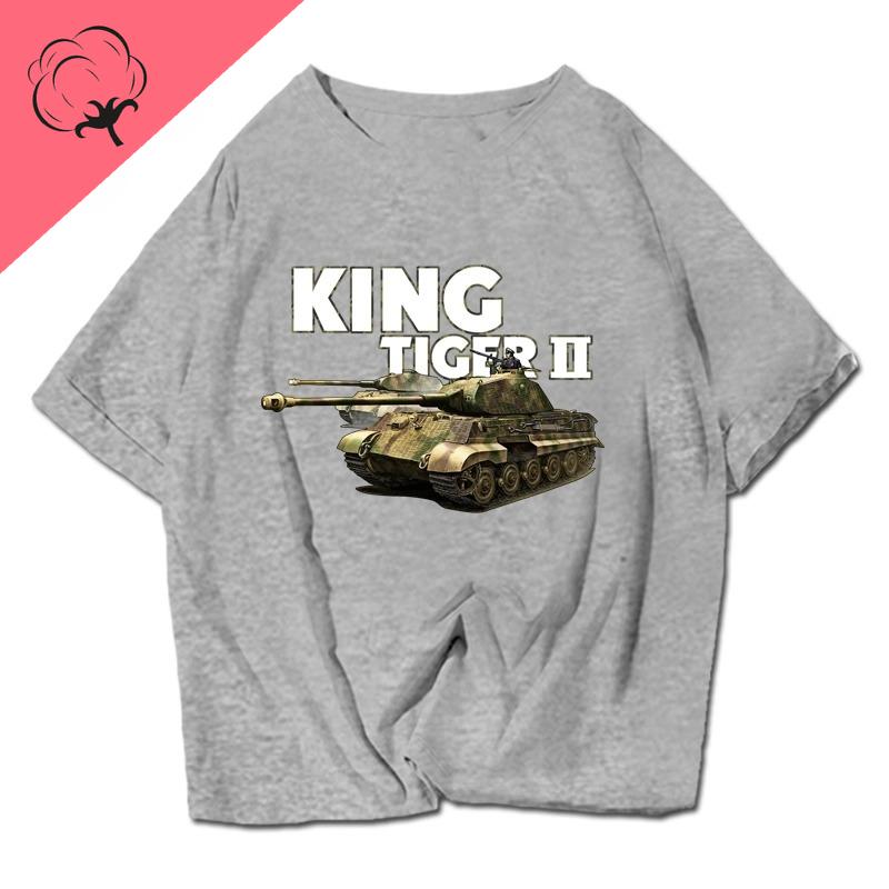 World War Ii Tank World Tiger M4 Military Enthusiast Short Sleeved TShirt Cotton Vintage Unisex Clothes S
