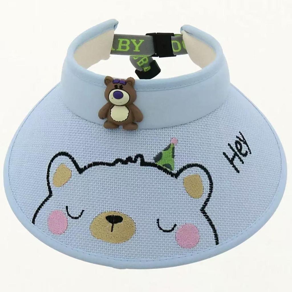 Children's Straw Sun Hat - Cartoon Baby Visor for Boys & Girls