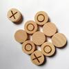 Peças de Jogo XO de Madeira: Redondo, Em Branco, 24 Termos Solares, Acessórios para Dados do Jogo Liubo.
