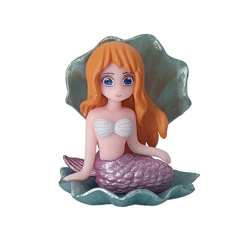Seashell Mermaid DIY Fish Tank Ornament - Ocean Landscape Doll Accessory