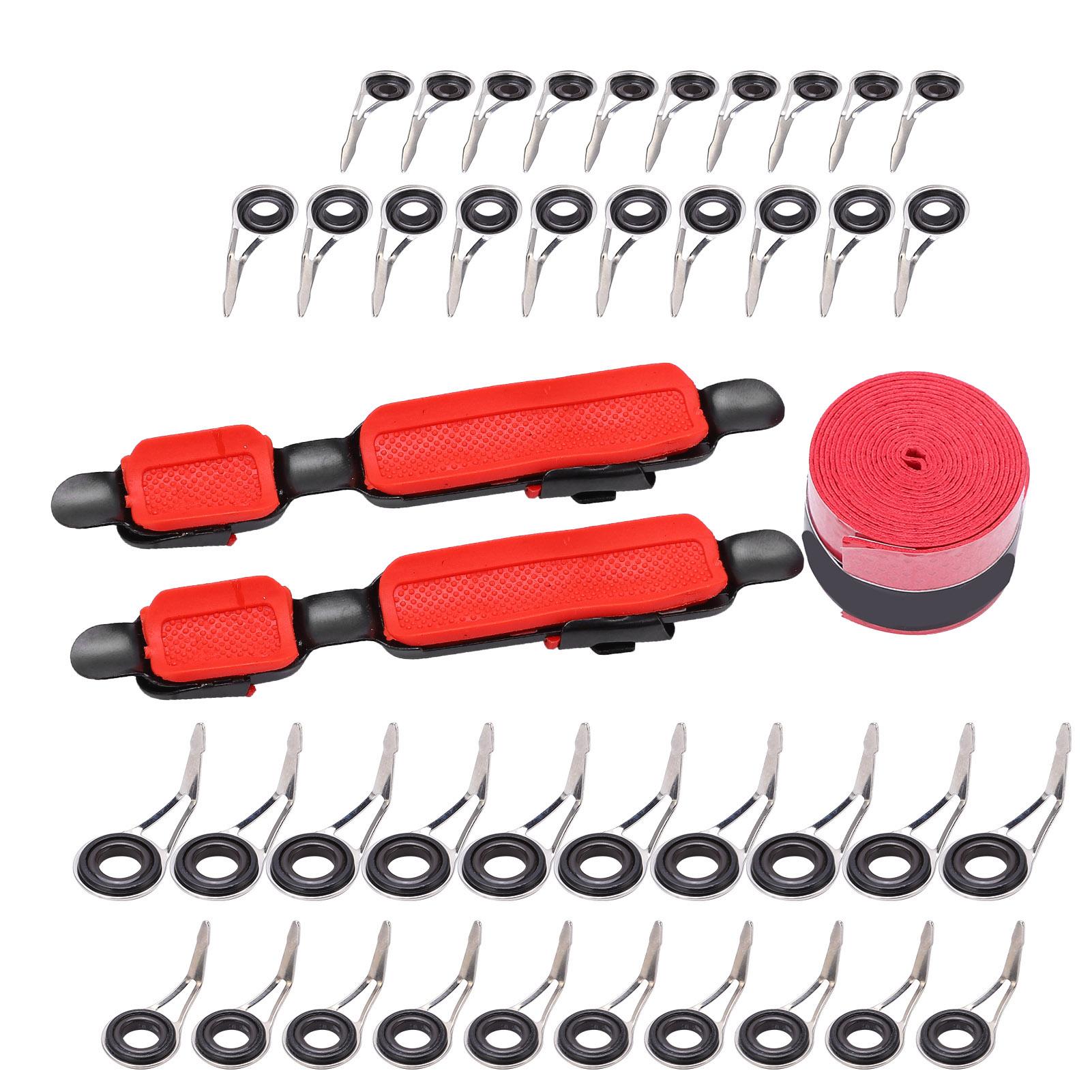 

43 шт. Металлическая катушка Дека Нержавеющая сталь Кольца-направляющие для приманок Комплект аксессуаров для рыболовного удилища