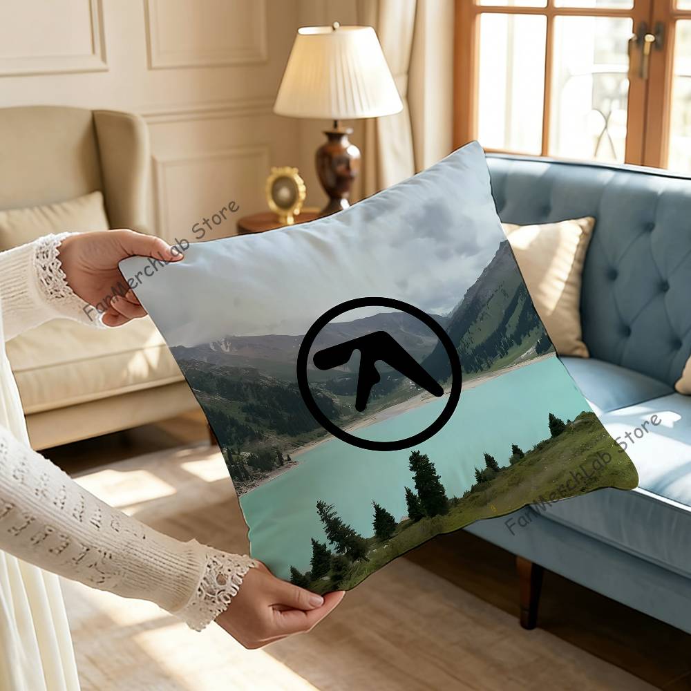 Punk Aphex Twin Logo Pillowcase Pillowslip Cushion Plush Boys Girls Cartoon Anime Kawaii Decoration Kids Birthday Cute Gifts