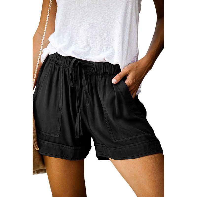 Womens Loose Mini Drawsing Shorts Ladies Loungewear Running Gym Plain Pants