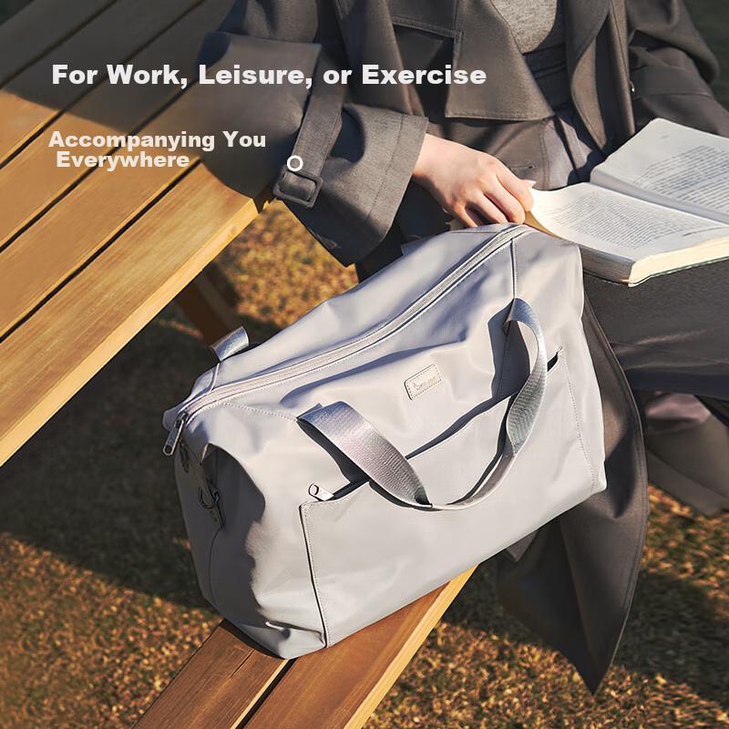 OWAS Travel Bag, Large Capacity Gym Bag, Lightweight Handbag, Outdoor Sport Bag, Gray