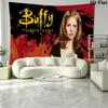 Buffy Der Vampirjäger Wandteppich Ästhetischer Wandbehang Bedruckte Stoffdecke Dekorative Wandteppiche für Schlafzimmer Wohnzimmer Heimdekoration