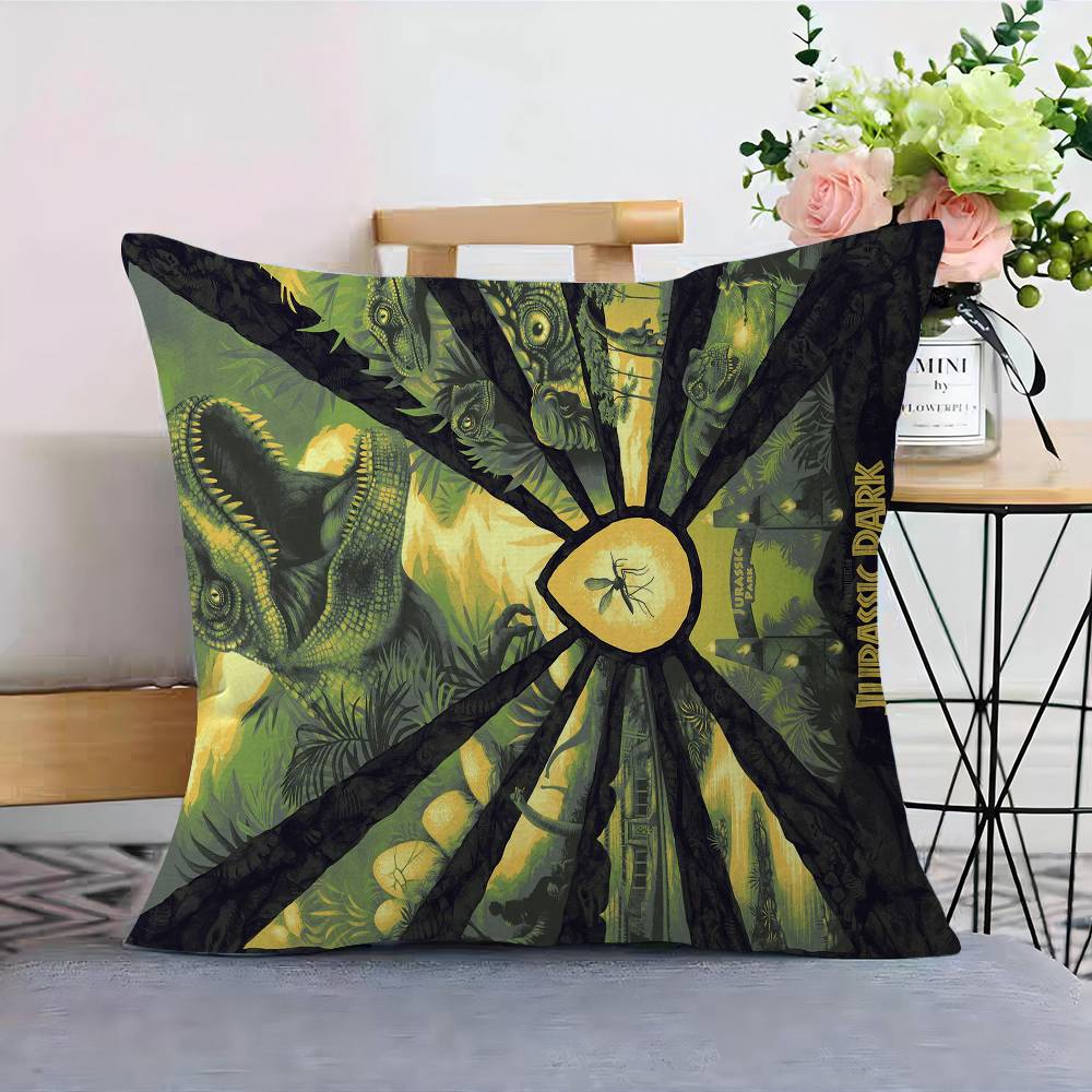 J-Jurassic P-Park Kudde Gåva Hemmakontor Dekoration Sovrum Soffa Bil Kuddfodral fodral 45x45