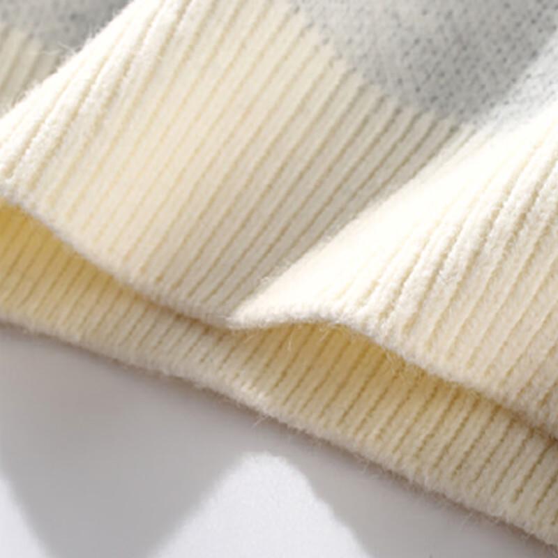 Mao Ren Men's Gradient Warm Knit Mock Neck Long Sleeve Tee