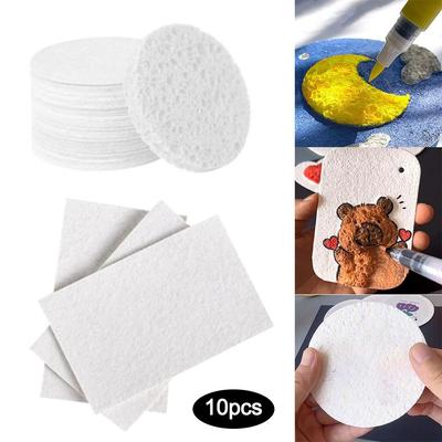 10Pcs Handicraft Puffy Texture Paper Foam Facial Cleansing Sponge  for Children
