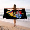 1PC Trendy Colombia Flag Mexican Hat Beach Towel, Ideal for Fitness Sports Beach Outdoor Swimming Summer Daily Use